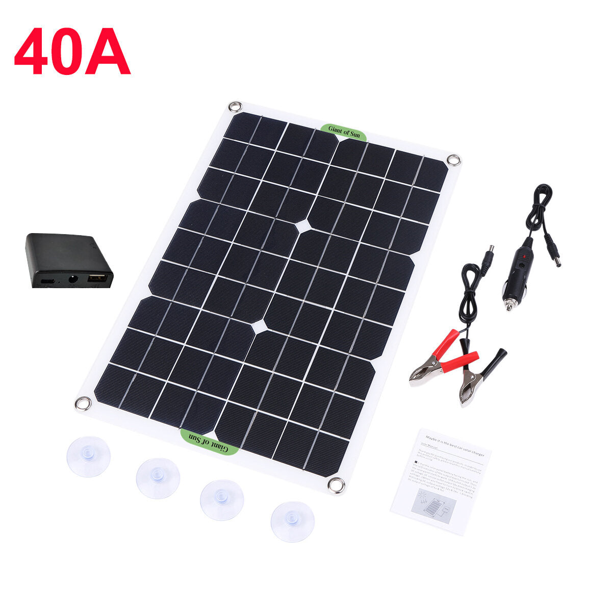 12V 50W Protable Solar Panel Kit 2 USB Port Monocrystalline Module Solar Battery Charger