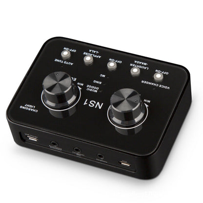 Bakeey NS1 Sound Card 1000mAh Streamer Live Broadcast Recording Capacitive microphone Sound Card for Mobile Phones PC Computer