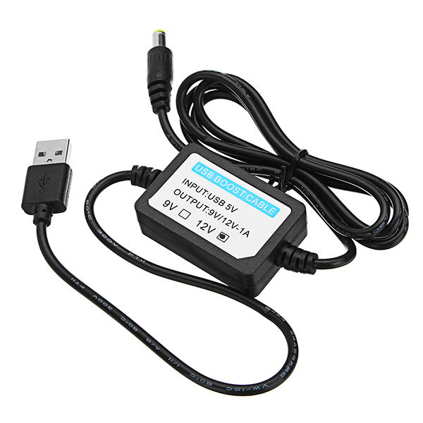 USB Boost Line Power Supply 5V To 12V Power Line 1A Power Cord