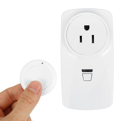 AC85V-250V Wireless Remote Control Socket US Standard Socket with Free Sticker Circular Remote Controller