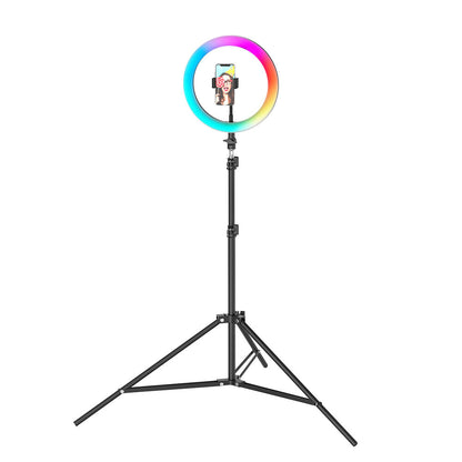 BlitzWolf BW-SL5 10inch RGB LED Ring Light Dimmable Selfie Ring Lamp for YouTube Tiktok Live Stream Makeup With Tripod Phone Holder