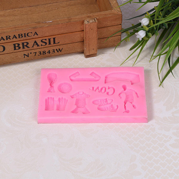 European Cup Football Silicone Fondant Soap 3D Cake Baking Mold Cupcake Jelly Candy Chocolate