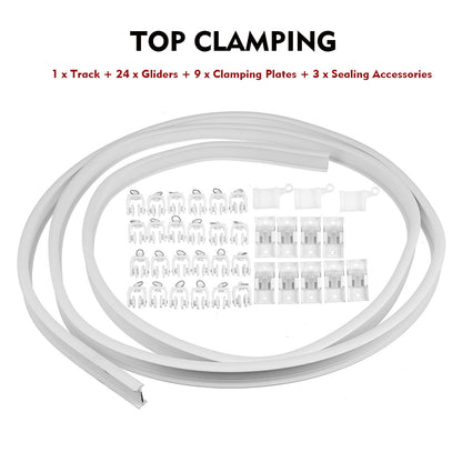 3M Flexible Ceiling Curtain Track Bendable Window Rod Rail Straight Curve Shower