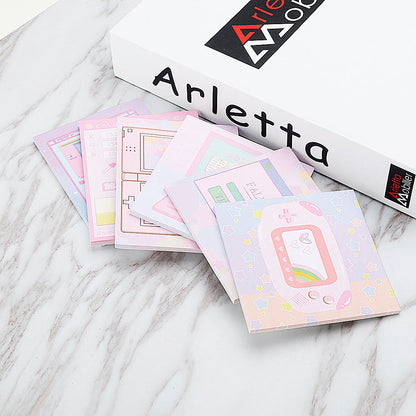 6 Pcs/pack Colorful Sticky Notes Cartoon Love Game Pad Sticky Memo Notes Gift Stationery Office Sticker School Supplies