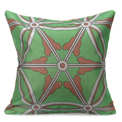 Geometric Linen Cotton Hexagonal Throw Pillow Case Square Sofa Car Office Cushion Cover