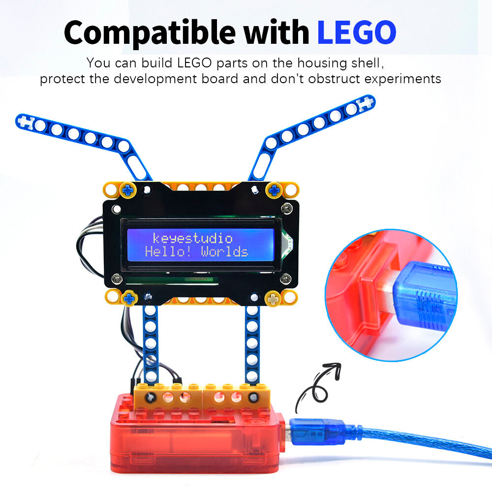 Red/Blue/Transparent/Black/White Protective Box with ABS Housing for Development Board