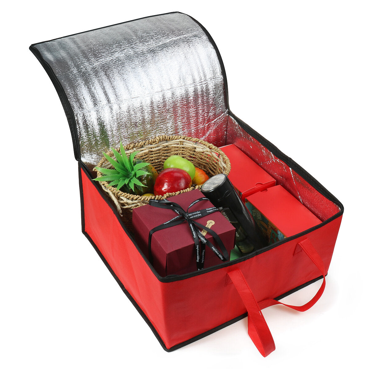 16" Insulated Bag Cooler Bag Insulation Folding BBQ Picnic Portable Ice Pack Food Thermal Bag Food Delivery Bag Pizza Camping Bag