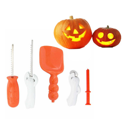 Halloween Pumpkin Carving Tools 5 Piece Set Halloween Carving Kit 5 Carving Tools Kids and Party