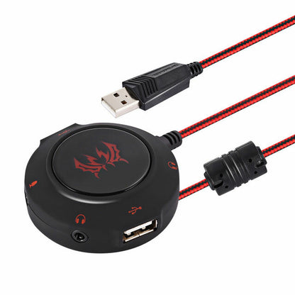 KOTION EACH S2 External USB Sound Card Plug and Play Stereo Headset Adapter For PC Laptops for PS4