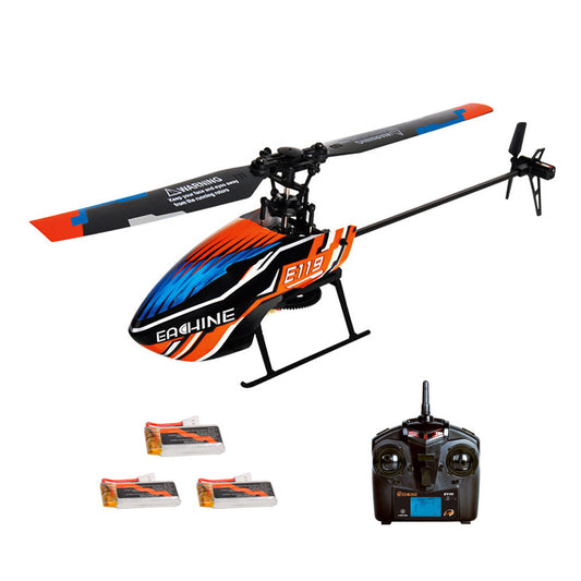 Eachine E119 2.4G 4CH 6-Axis Gyro Flybarless RC Helicopter RTF 3pcs 4pcs Batteries Version
