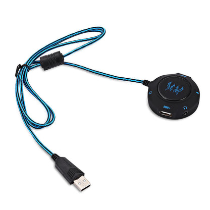 KOTION EACH S2 External USB Sound Card Plug and Play Stereo Headset Adapter For PC Laptops for PS4