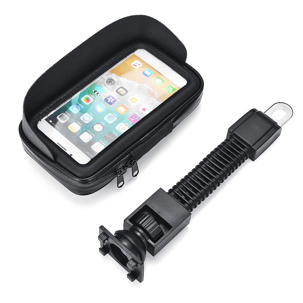 4.7'' Waterproof Sun Shade Anti-UV Cellphone GPS Holder Motorcycle Mount Case Bag