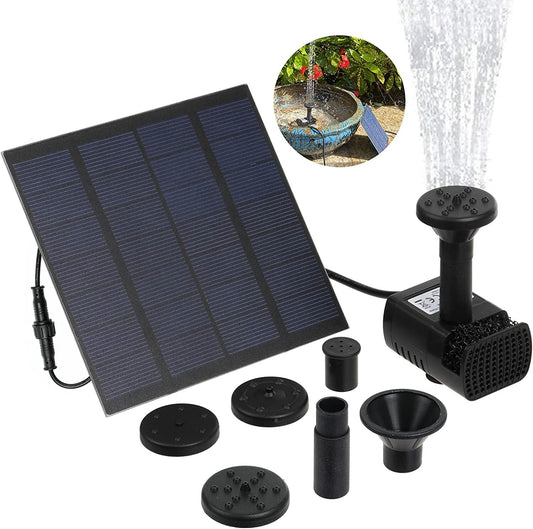 GOCHANGE 1.8W 180L/H Brushless Solar Panel Fountain Water Pump for Garden Pool Pond Aquarium Fountain