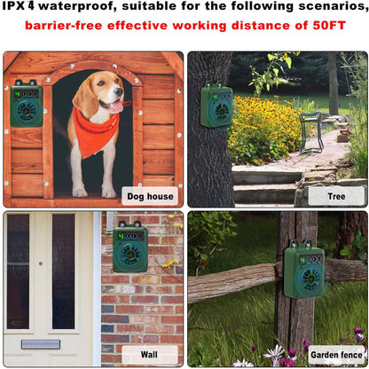 K6 Outdoor Ultrasonic Anti Dogs Bark Control Devices Digital Display Rechargeable Rainproof Stop Dog Barking Animals Training Repeller