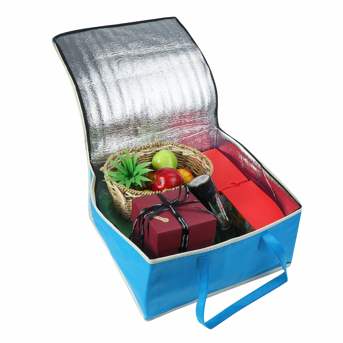 16" Insulated Bag Cooler Bag Insulation Folding BBQ Picnic Portable Ice Pack Food Thermal Bag Food Delivery Bag Pizza Camping Bag