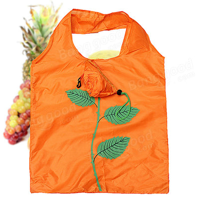 Rose Flowers Reusable Folding Shopping Bag Grocery Bags Tote