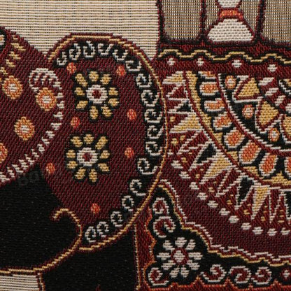 Vintage Elephant Jacquard Pillow Cases Cushion Cover Home Sofa Car Decor