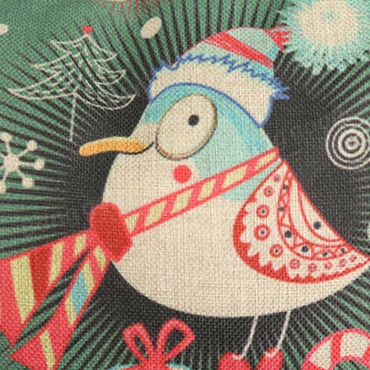 Cute Christmas Series Decorative Throw Pillow Case Square Sofa Office Cushion Cover