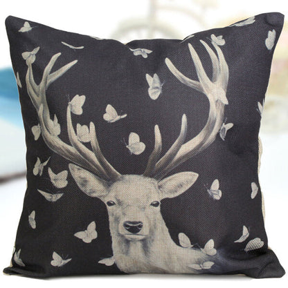 Cute Christmas Series Decorative Throw Pillow Case Square Sofa Office Cushion Cover