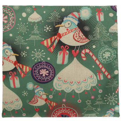 Cute Christmas Series Decorative Throw Pillow Case Square Sofa Office Cushion Cover