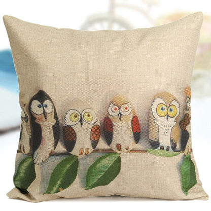 Personalized Printing Series Cotton Linen Pillow Case Home Sofa Office Square Cushion Cover