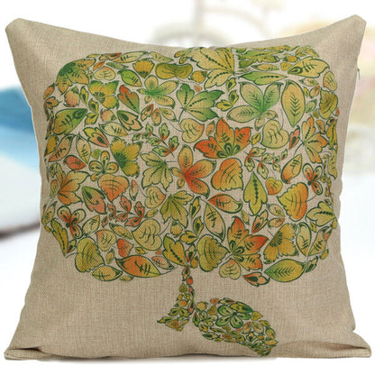 Personalized Printing Series Cotton Linen Pillow Case Home Sofa Office Square Cushion Cover