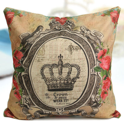 Personalized Printing Series Cotton Linen Pillow Case Home Sofa Office Square Cushion Cover