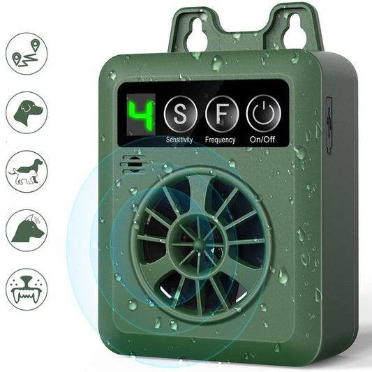 K6 Outdoor Ultrasonic Anti Dogs Bark Control Devices Digital Display Rechargeable Rainproof Stop Dog Barking Animals Training Repeller
