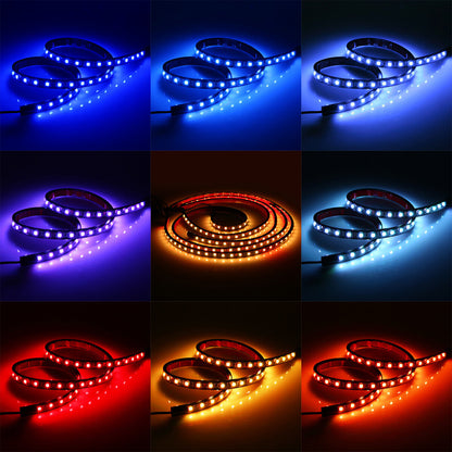 AMBOTHER LED Car Foot Ambient Light Wireless Music Voice Control RGB Decorative Atmosphere Lamp