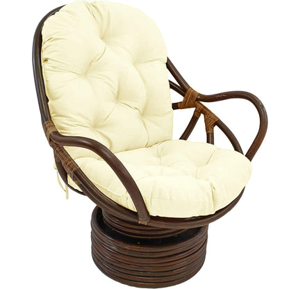 Single Sofa Cushion Rocker Cushion with Straps Replacement Thickened Polyester Comfortable and Soft Outdoor Indoor Chair Cushion
