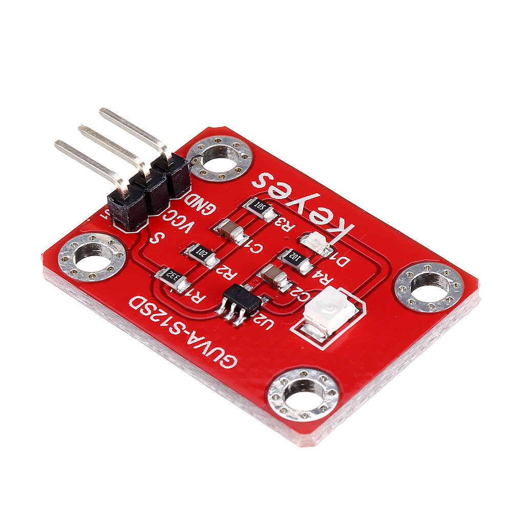Keyes Brick GUVA-S12SD 3528 Ultraviolet Sensor(Pad hole) with Pin Header Module Analog Signal 240-370nm