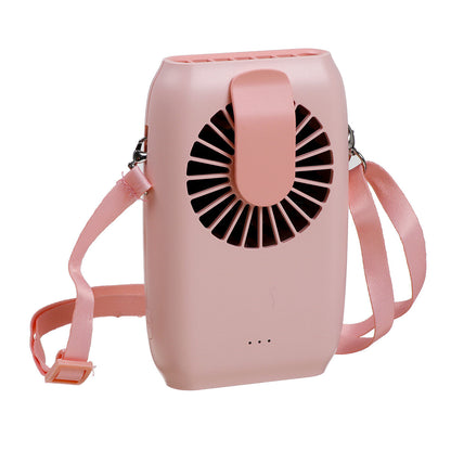 2000mAh Portable Mini Fan Dual-purpose Waist Fan USB Desktop Cooling Fan Hanging Neck Air Cooler