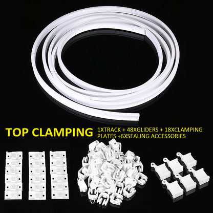 6M Flexible Ceiling Curtain Track Bendable Window Rod Rail Straight Curve Shower