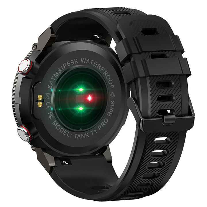 KOSPET TANK T1 Pro Three-proof Rugged Outdoor Fitness Tracker bluetooth Call 24h Heart Rate SpO2 Monitor 5ATM IP69K Waterproof Smart Watch