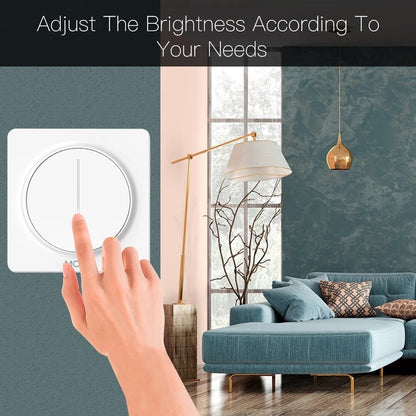 MoesHouse WiFi Smart Touch Light Dimmer Switch Touch Timer Brightness Memory Smart Life/Tuya APP Remote Control Work with Alexa Google