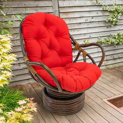 Single Sofa Cushion Rocker Cushion with Straps Replacement Thickened Polyester Comfortable and Soft Outdoor Indoor Chair Cushion