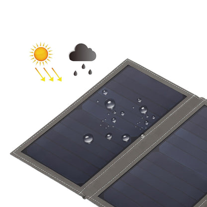 HAWEEL 5V 14W Waterproof Solar Charge Bag Folding Panel DIY Power Bank with Dual USB