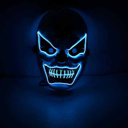 4-Modes Scary Mask Cosplay Led Costume Mask EL Wire Light Up for The Purge Movie