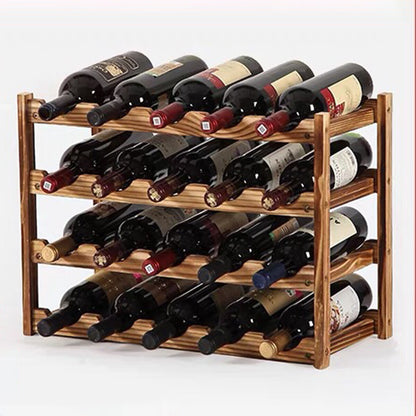 European Solid Wood  Bottle Shelf Rack Holder Storage Racks Creative Design