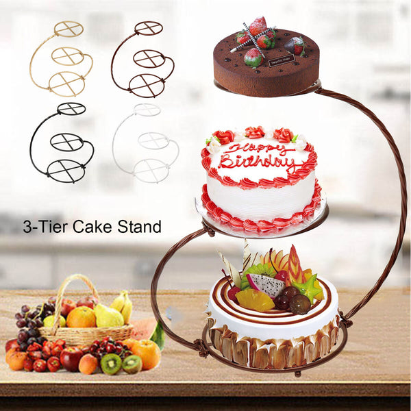 3 Tier Iron Cake Stand 60cm Height Wedding Birthday Party Display Decorations