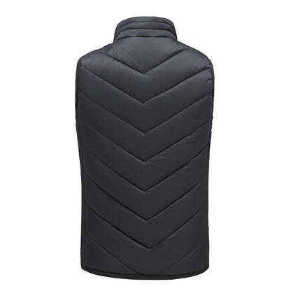 Children USB Heated Warm Back Cervical Spine Hooded Winter Jacket Motorcycle Skiing Riding Coat