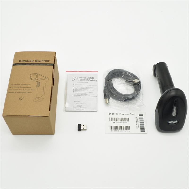 Yongli XYL-9030 Wireless 1D Barcode Handheld Scanner 1D Barcode Reader USB Connection for Supermaket Library Logistics Express Retail Store Warehouse