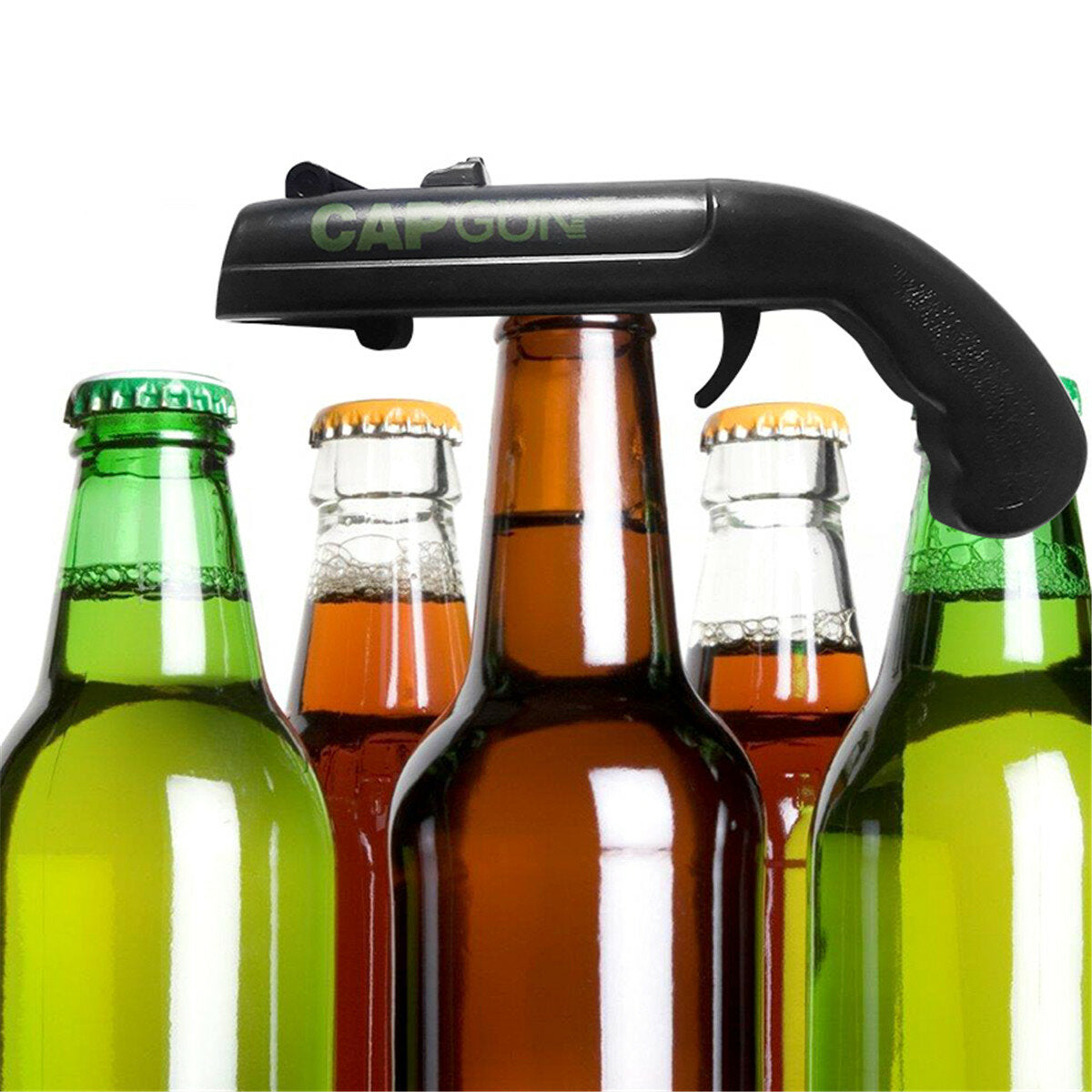 SAFETYON 3 Piece Cap, Bottle Opener, Launcher Tool, for Party Drinking Game Gift - Shoots Over 5 Meters