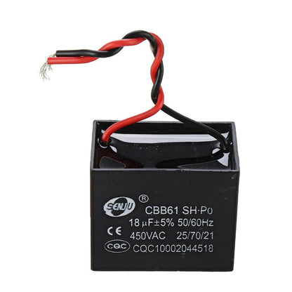 CBB61 3Pcs 18UF Starting Capacitance 450V AC Fan Capacitor CBB Motor Run Capacitor