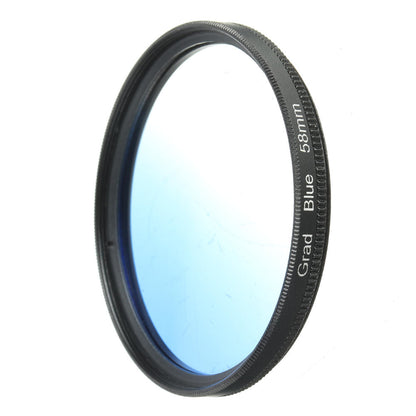 KnightX Universal Graduated Blue 49/52/55/58/62/67/72/77mm Lens Filter for Canon for Nikon DSLR Camera