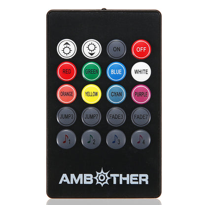 AMBOTHER LED Car Foot Ambient Light Wireless Music Voice Control RGB Decorative Atmosphere Lamp