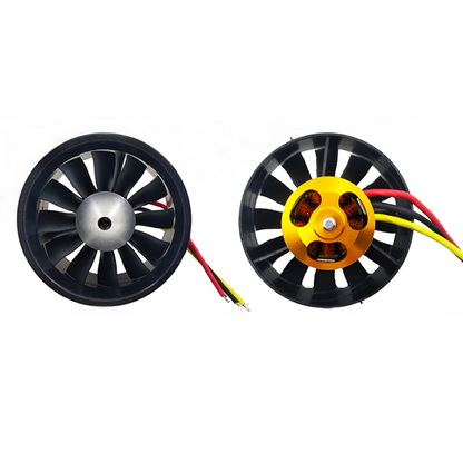 QX-Motor 70mm 12-Blade EDF Unit With QF2827 1800KV 2600KV Brushless Motor For RC Airplane Jet