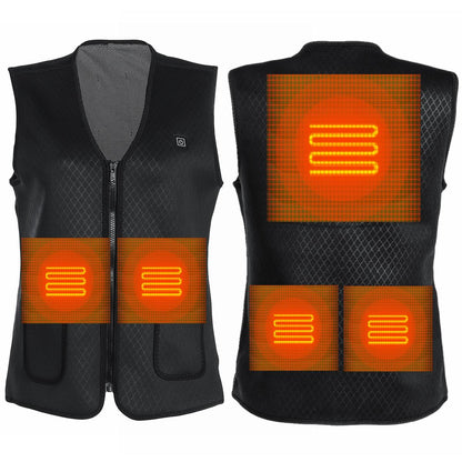 Electric 5V USB Heated Warm Cotton Vest Men Women 3S Warm Infrared Heating Coat Jacket