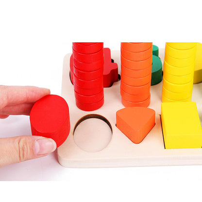 Wooden Math Toy Board Montessori Counting Board Preschool Learning Toys for Children Gifts