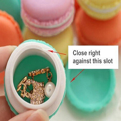 Cute Candy Color Macaron Mini  Birthday Gift Box Waterproof Storage Jewelry Rings Pill Box